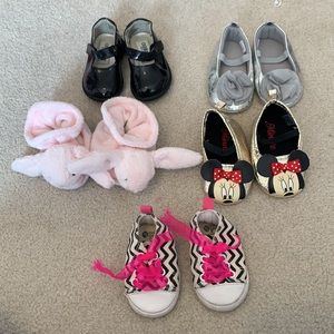 5 shoes Oshkosh , baby gear, first steps, disney baby girl shoeses